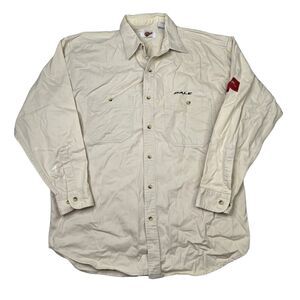 Winner's Circle Dale Earnhardt Jr Button Up Long Sleeve Shirt FLAW Light Tan XL